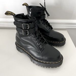 Womens Dr. Martens Bex Buckle Boot - Black